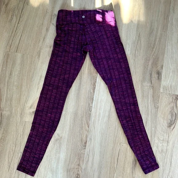 Lululemon Wunder Under Textured Raspberry Legging - Picture 3 of 3